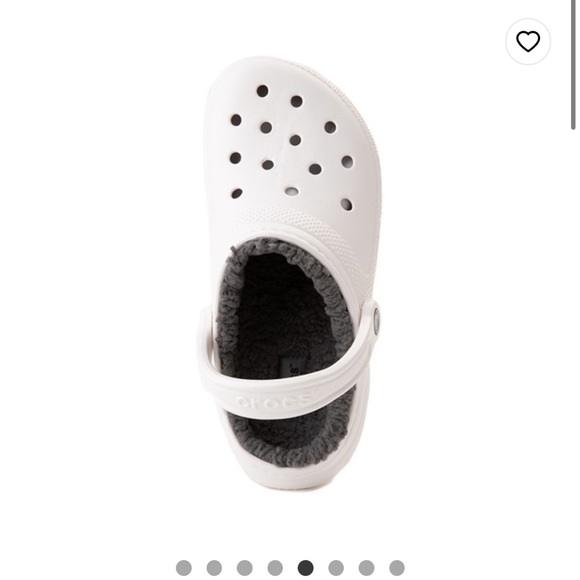 White Crocs/Grey Lining - Picture 2 of 4